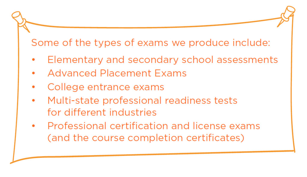 NPC produces numerous types of exams